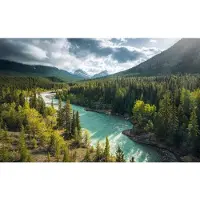 Overig Vliestapete "Digitaldruck Vlies - Wild Canada - Größe 450 x 280 cm" bedruckt glatt Wohnzimmer, Schlafzimmer