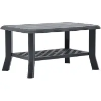 vidaXL Couchtisch Anthrazit 90x60x46 cm Kunststoff