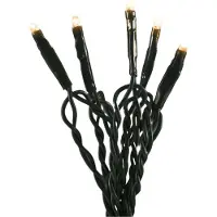 Konstsmide - Micro LED Lichterkette, verschweißt, 50 bernsteinfarbene Dioden, 24V Innentrafo, dunkelgrünes Kabel; 6353-820