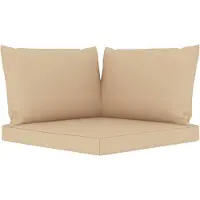 vidaXL Palettensofa-Auflagen 3 Stk. Beige Stoff