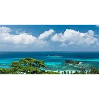 Overig Vliestapete "Digitaldruck Vlies - The Sea View - Größe 400 x 200 cm" bedruckt glatt Wohnzimmer, Schlafzimmer