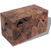 vidaXL Hocker 2 Stk. Braun 40x40x45 cm Massivholz Teak