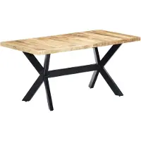 vidaXL Esstisch 160x80x75 cm Raues Mangoholz