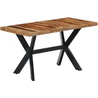 vidaXL Esstisch 140x70x75 cm Massivholz Akazie