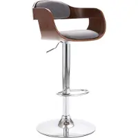 vidaXL Barhocker Sperrholz und Grauer Stoff