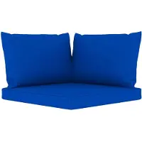 vidaXL Palettensofa-Auflagen 3 Stk. Blau Stoff