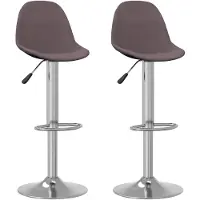 vidaXL Barhocker 2 Stk. Taupe Stoff