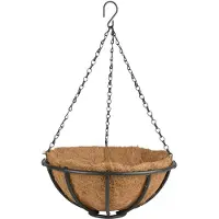 Super Merchant Hanging Basket 30cm Kokos Blumenampel mit Kette ‚Äì wetterfest