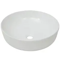 vidaXL Waschbecken Rund Keramik Weiß 41,5 x 13,5 cm