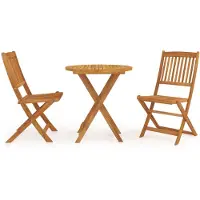 vidaXL 3-tlg. Garten-Essgruppe Klappbar Massivholz Akazie