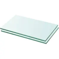 vidaXL Regalböden 2 Stk. Glas Transparent 30x12 cm