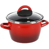 Blokker Sfumatto Rosso - Topf Ø20cm mit rotem Glasdeckel