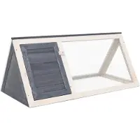 vidaXL Kleintier-/Kaninchenstall Grau Holz