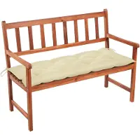 vidaXL Gartenbank mit Auflage 120 cm Massivholz Akazie