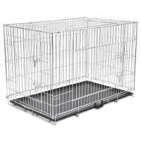 vidaXL Faltbare Hundebox Metall XXL