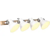 vidaXL Wandlampe Industriestil Weiß 90x25 cm E27