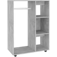 vidaXL Kleiderschrank Betongrau 80x40x110 cm Holzwerkstoff