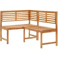 vidaXL Garten-Eckbank 140 cm Massivholz Akazie