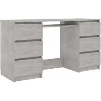 vidaXL Schreibtisch Betongrau 140x50x77 cm Holzwerkstoff