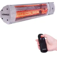 Vonroc Heizstrahler Marsili 2000W – Mit Fernbedienung - Silber