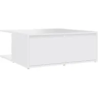 vidaXL Couchtisch Weiß 80x80x31 cm Holzwerkstoff