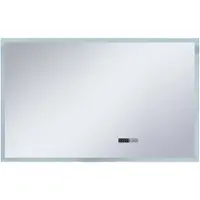 vidaXL LED-Badspiegel mit Berührungssensor und Zeitanzeige 100x60 cm