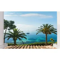 Overig Vliestapete "Digitaldruck Vlies - Paradise View - Größe 450 x 280 cm" bedruckt glatt Wohnzimmer, Schlafzimmer