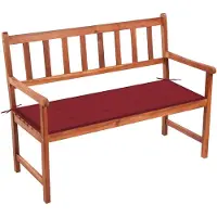 vidaXL Gartenbank mit Auflage 120 cm Massivholz Akazie
