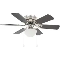vidaXL Dekorativer Deckenventilator mit Leuchtmittel 82 cm Dunkelbraun