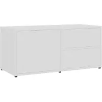 vidaXL TV-Schrank Weiß 80x34x36 cm Holzwerkstoff