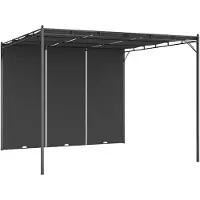 vidaXL Gartenpavillon mit Seitenvorhang 3x3x2,25 m Anthrazit