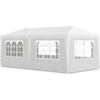 MaxxGarden Partyzelt weiß - 6 Seitenwände - 3 x 6 m