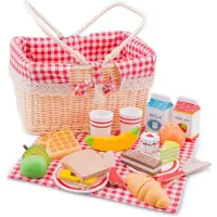 Woet Picknickkorb junior 27 cm Holz 24-teilig