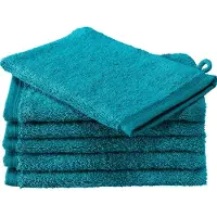 De Witte Lietaer Waschlappen Contessa Lagoon Blue (6er Set)