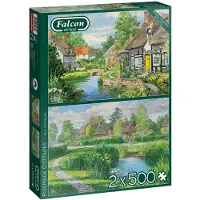Jumbo Puzzle Riverside Cottages 2 x 500 Teile