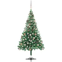 vidaXL Künstlicher Weihnachtsbaum Beleuchtung Kugeln 180cm 564 Zweige