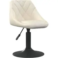 vidaXL Esszimmerstuhl Creme Samt