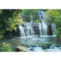 Overig Fototapete "Pura Kaunui Falls - Größe 368 x 254 cm" bedruckt glatt Wohnzimmer, Schlafzimmer