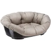 Ferplast Hunde- und Katzenkorb mit Kissen 71 cm grau