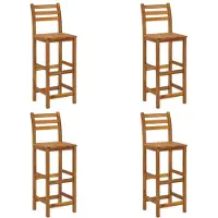 vidaXL Barhocker 4 Stk. Massivholz Akazie