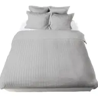 De Witte Lietaer Bettwäsche Zygo Silver Grey Satin-200 x 200 / 220 cm | 2-Persoons