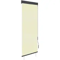 vidaXL Außenrollo 60 x 250 cm Cremeweiß