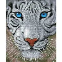 Diamond Dotz 34 x 42 cm - Hvid Tiger