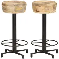 vidaXL Barhocker 2 Stk. 66 cm Mango Massivholz