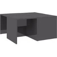 vidaXL Couchtische 4 Stk. Hochglanz-Grau 33x33x33 cm Holzwerkstoff