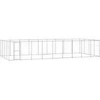 vidaXL Outdoor-Hundezwinger Verzinkter Stahl 43,56 m²