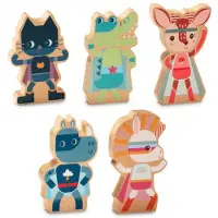 Lilliputiens Holz Superhelden Spielfiguren Set - fantasievol Spielzeug