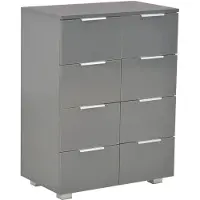 vidaXL Sideboard Hochglanz-Grau 60x35x80 cm Holzwerkstoff