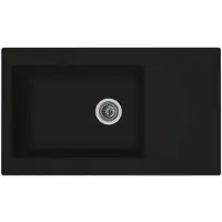 Stradour Evier Küche a encastrer 1 grand bac + 1 égouttoir Einna - Résine --- 86 x 50 cm - Noir