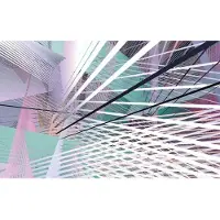 Komar Vliestapete "Digitaldruck Vlies - Space Grid Spring - Größe 400 x 250 cm" bedruckt glatt Wohnzimmer, Schlafzimmer